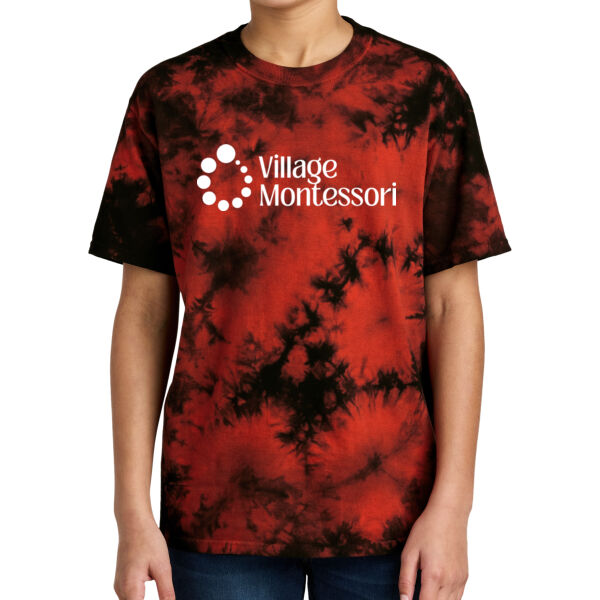 Village Montessori Printed - Youth Crystal Tie Dye Tee Thumbnail