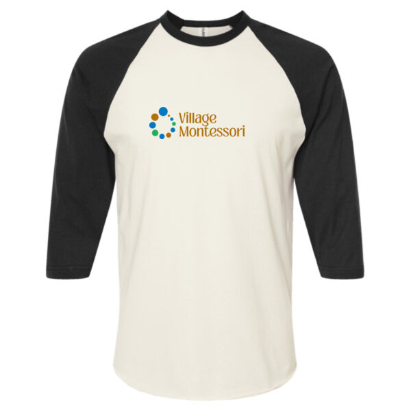 Village Montessori Printed - Unisex Fine Jersey Raglan T-Shirt Thumbnail
