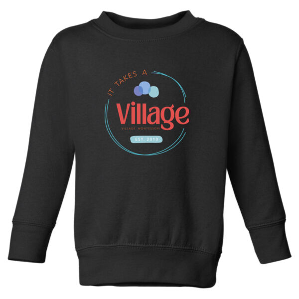 Village Montessori Printed - Toddler Fleece Crewneck Sweatshirt Thumbnail