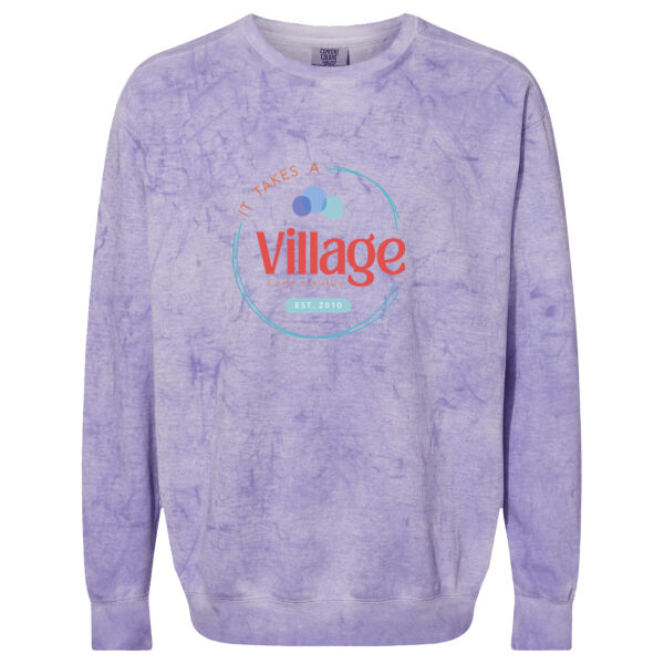 Village Montessori Printed - Color Blast Crewneck Sweatshirt Thumbnail