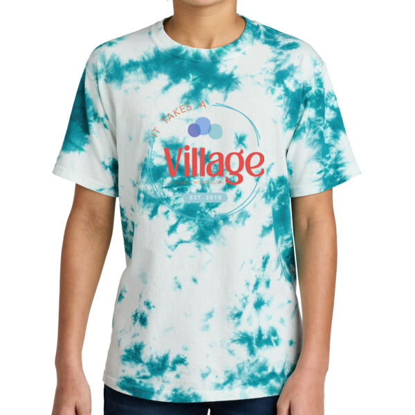 Village Montessori Printed - Youth Crystal Tie Dye Tee Thumbnail
