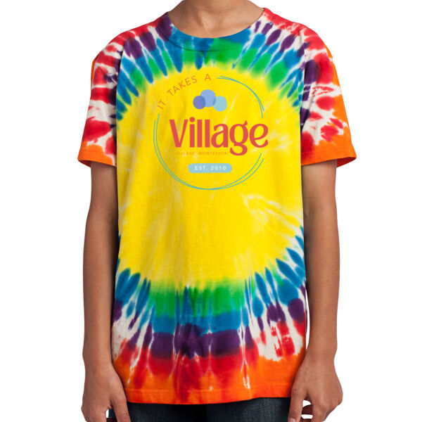 Village Montessori Printed - Youth Window Tie Dye Tee Thumbnail