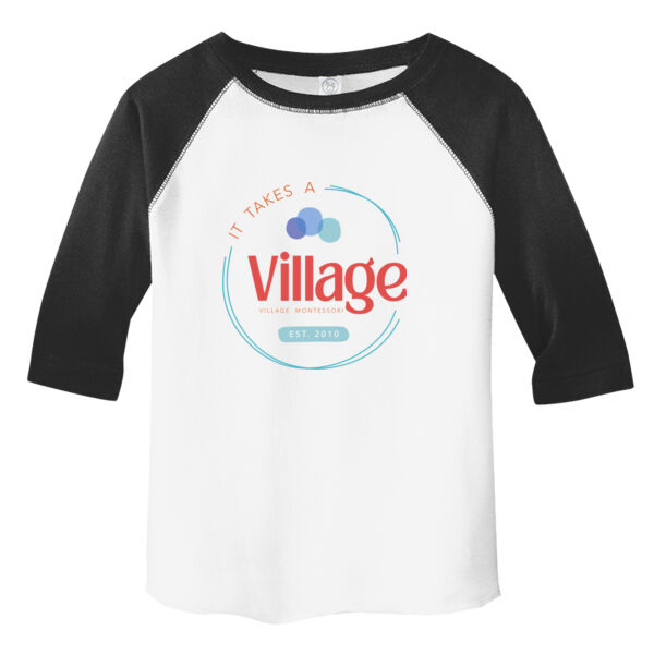 Village Montessori Printed - Toddler Baseball Fine Jersey Tee Thumbnail